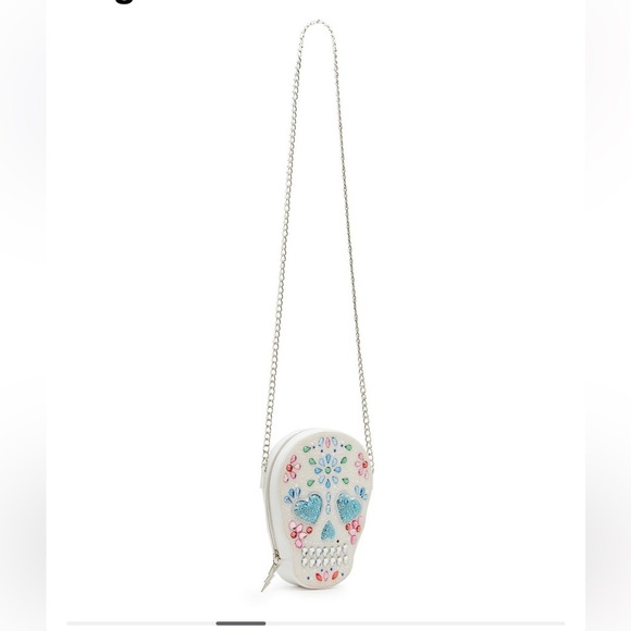 🔥☠️NWT-BETSEY JOHNSON STUNNING BONE-JOUR RHINESTONE CROSSBODY 🔥☠️ - Picture 3 of 15